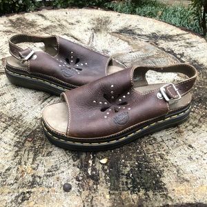 Doc Martens Slip On Leather Sandals Women's Size 7